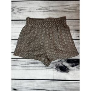 Zara Sz XS Shorts Pull On Tan Embroidered Cute Spring Summer Beige